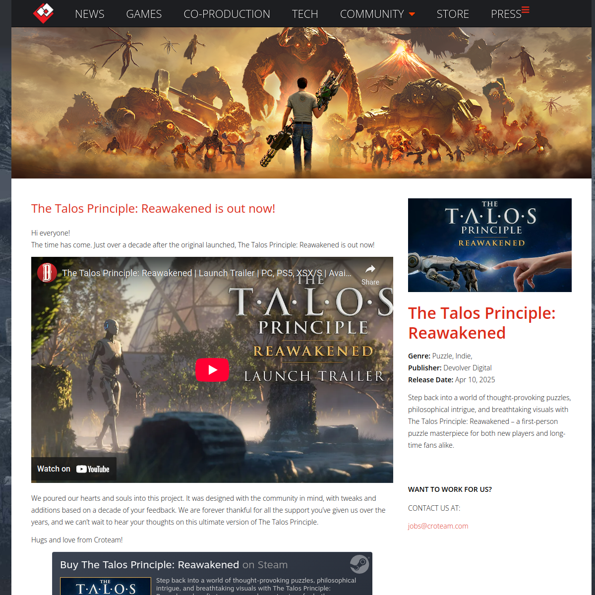 Croteam portfolio image 1