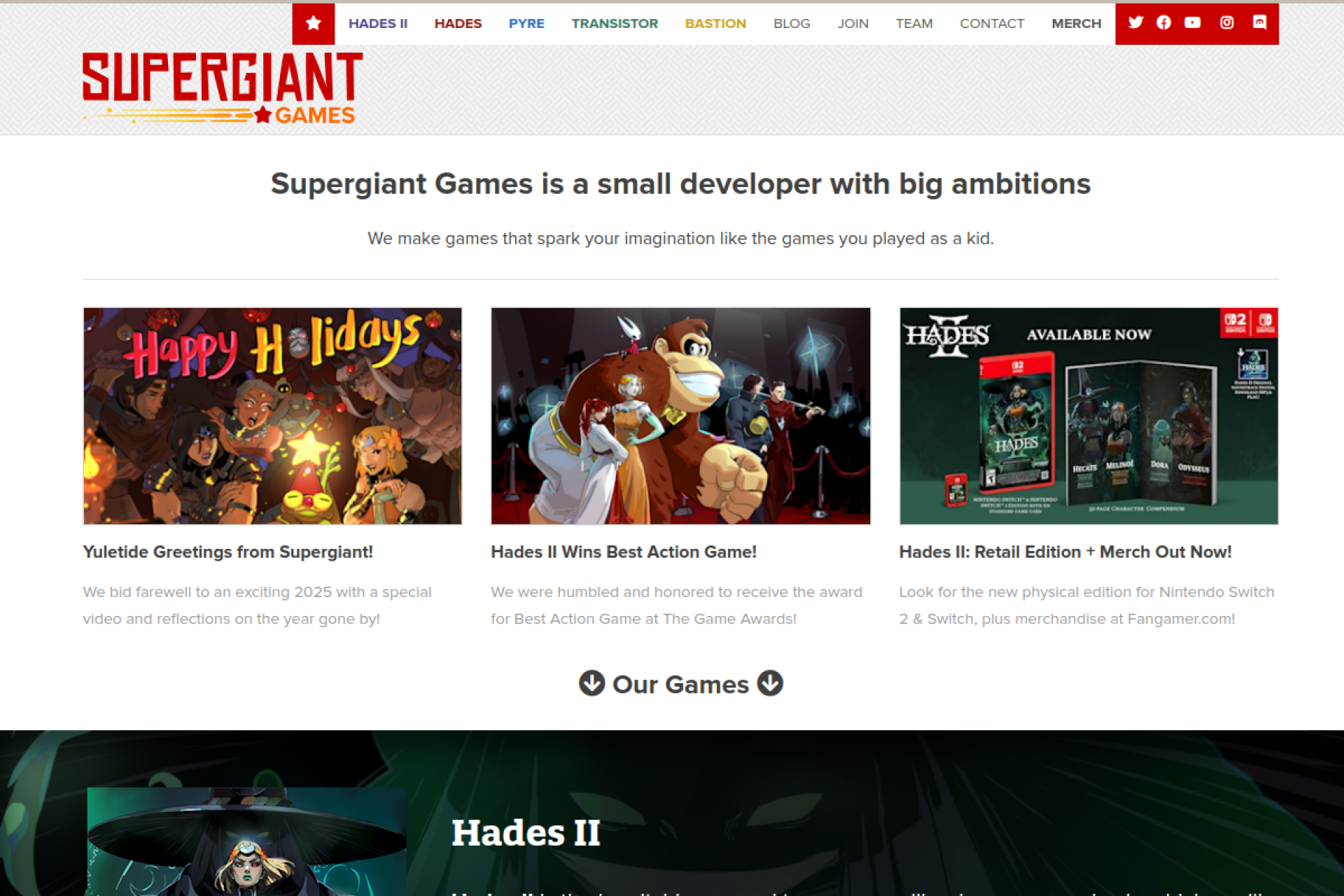 Supergiant Games portfolio image 2
